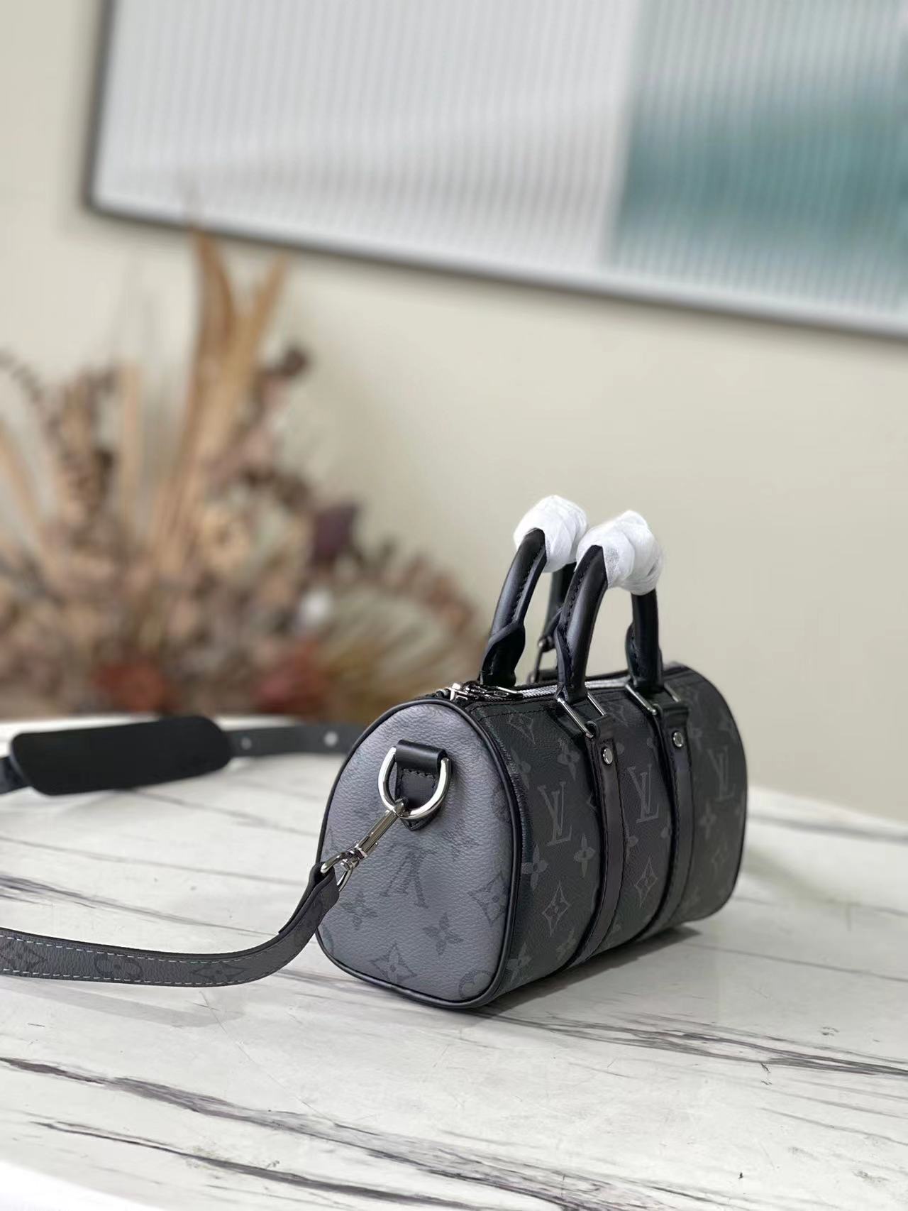 Replica Louis Vuitton Monogram Eclipse Keepall Xs M45947