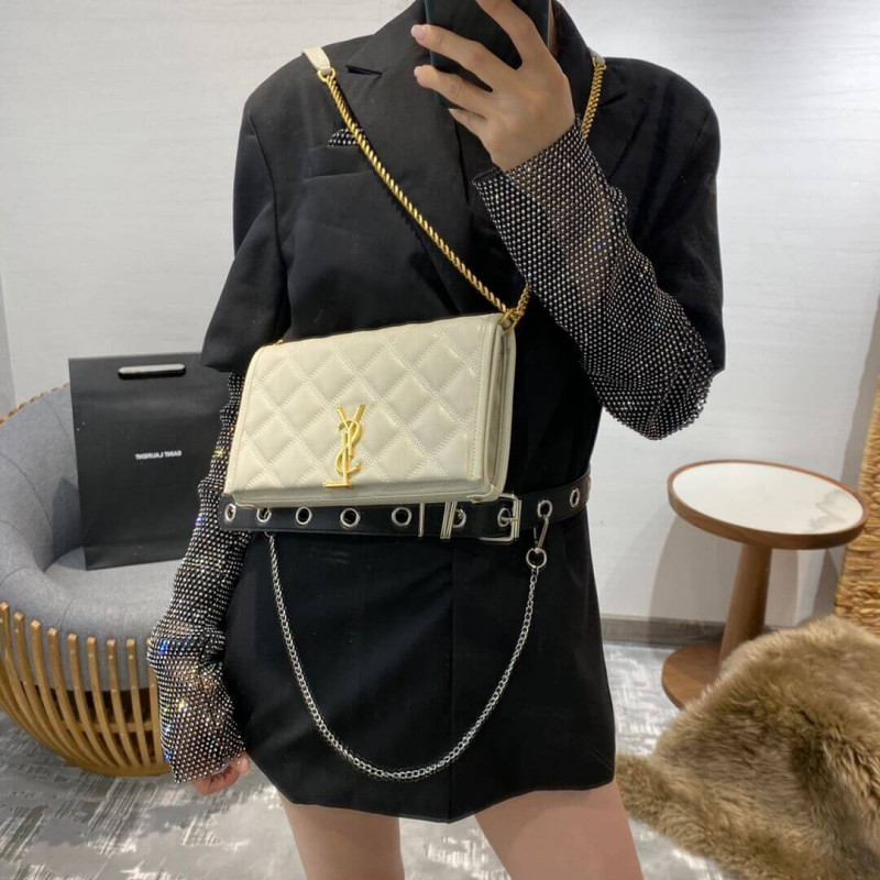 Replica Saint Laurent Becky Chain Wallet In Quilted Lambskin 585031