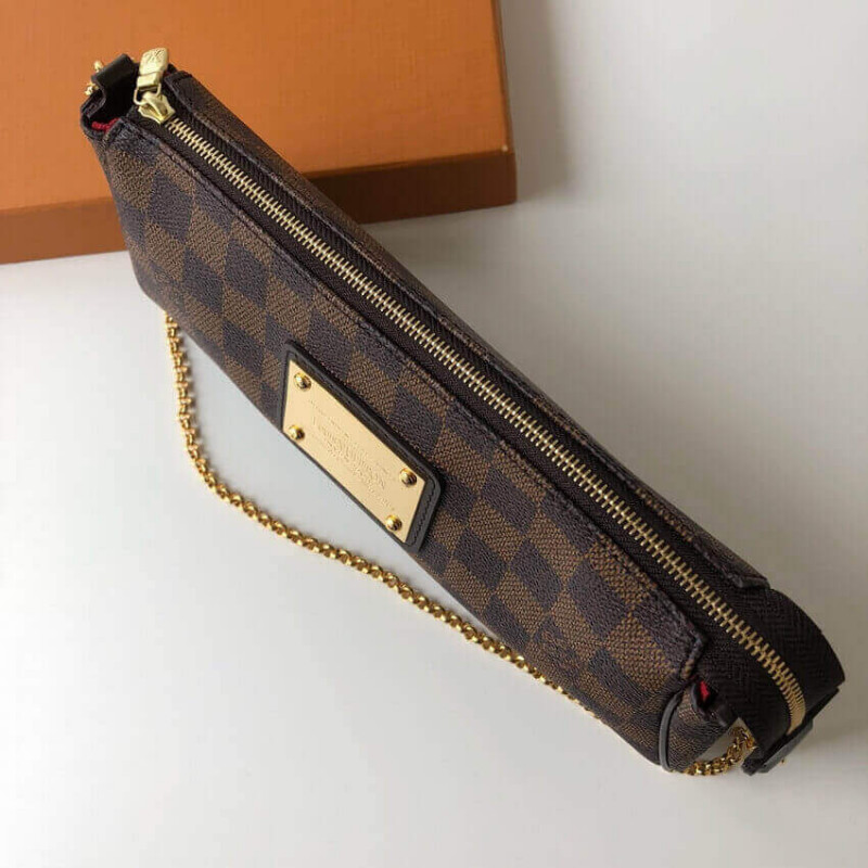 Replica Louis Vuitton Damier Ebene Canvas Eva Clutch N55213