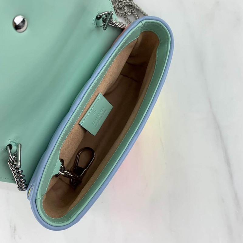 Replica Gucci Gg Marmont Super Mini Bag In Pastel And Rainbow 476433