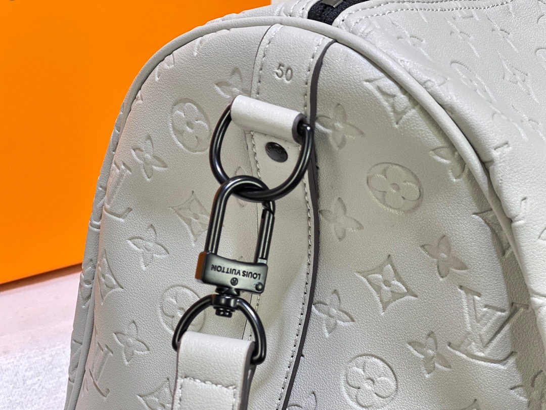 Replica Louis Vuitton Keepall Bandouliere 50- Silver