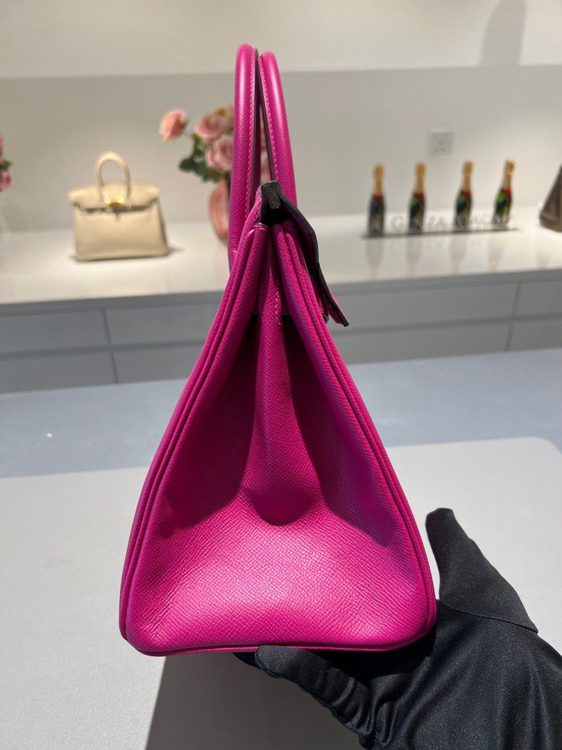 HERMES BIRKIN 30 Togo leather Rose purple A Engraving Hand bag 600030105 HERMES BIRKIN 30 Togo
