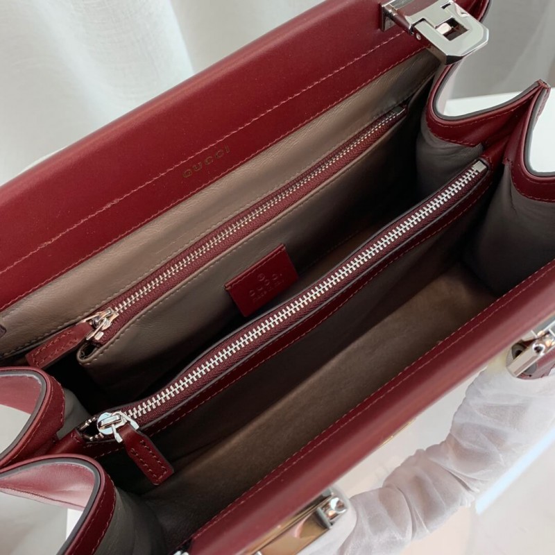 Replica Gucci Zumi Smooth Leather Small Top Handle Bag 569712