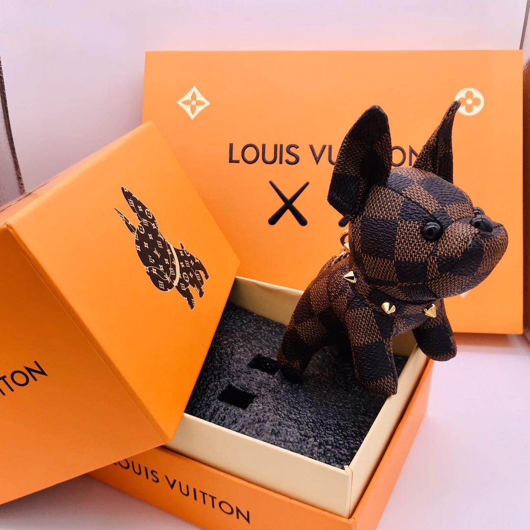 Replica Louis Vuitton Cute French Bulldog Bag Charm And Key Holder