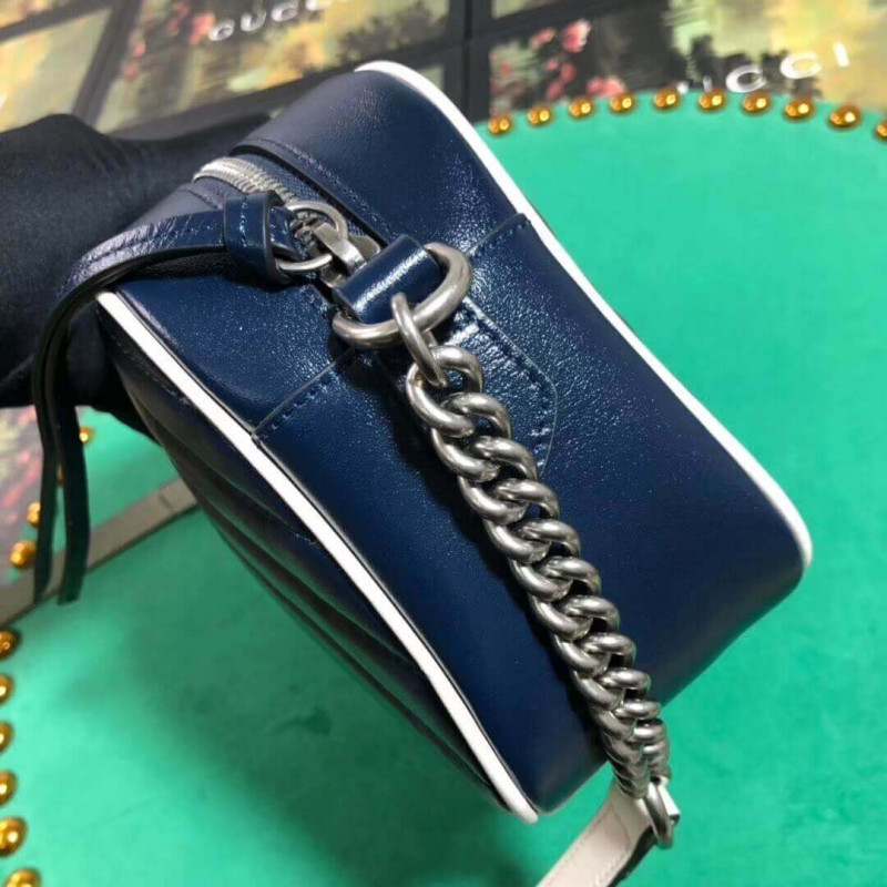 Replica Gucci Gg Marmont Small Shoulder Bag 447632 Blue