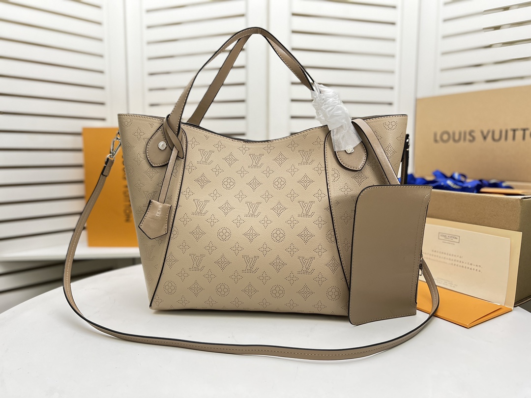 Replica Louis Vuitton Hina Mm- Black/Beige/Pink/White