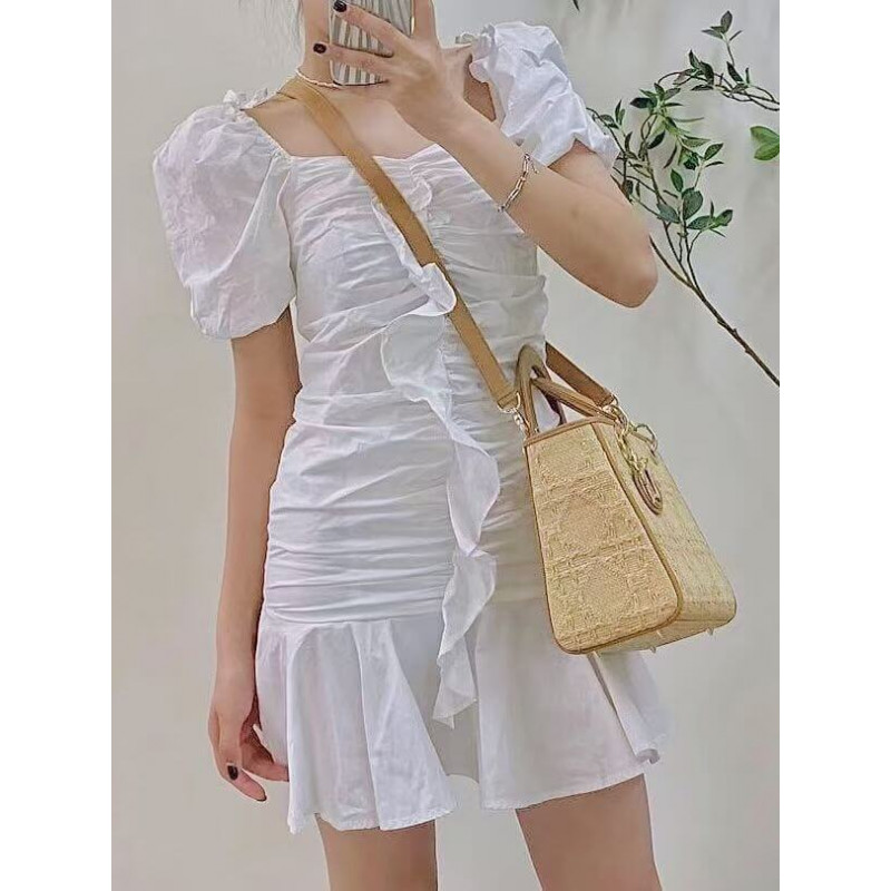 Replica Christian Dior Medium Lady Dior Bag Natural Cannage Raffia M0565