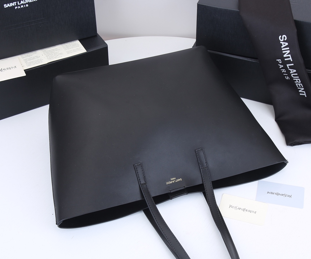 Replica Ysl Bold East/West Shopping Bag In Grained Leather