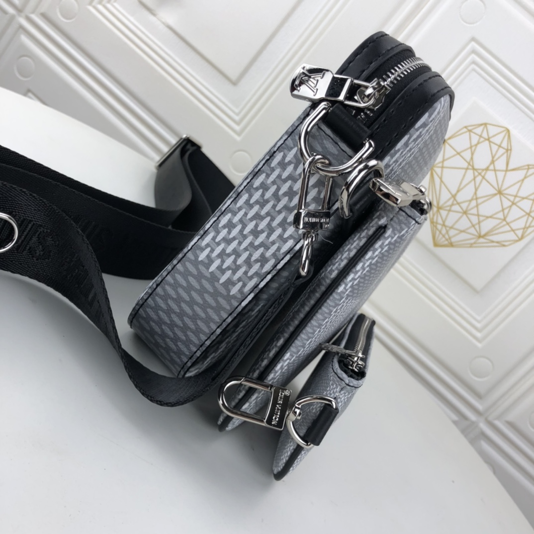Replica Louis Vuitton Trio Messenger N50017 Black/Grey
