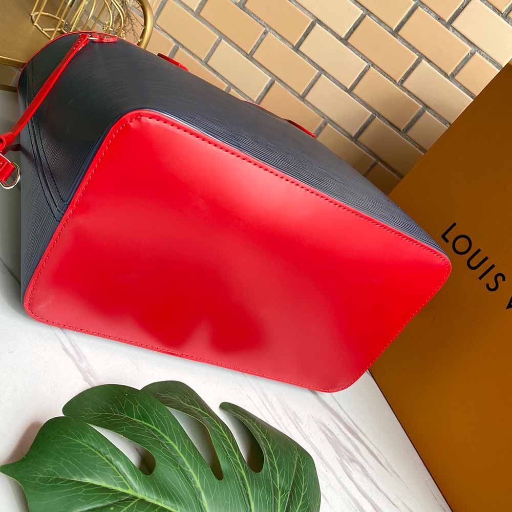 Replica Louis Vuitton Neverfull Mm Epi Leather M56947 Navy/Black/Red