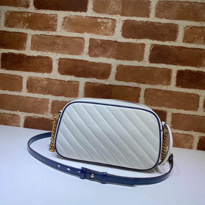 Replica Gucci Gg Marmont Small Shoulder Bag 447632 White