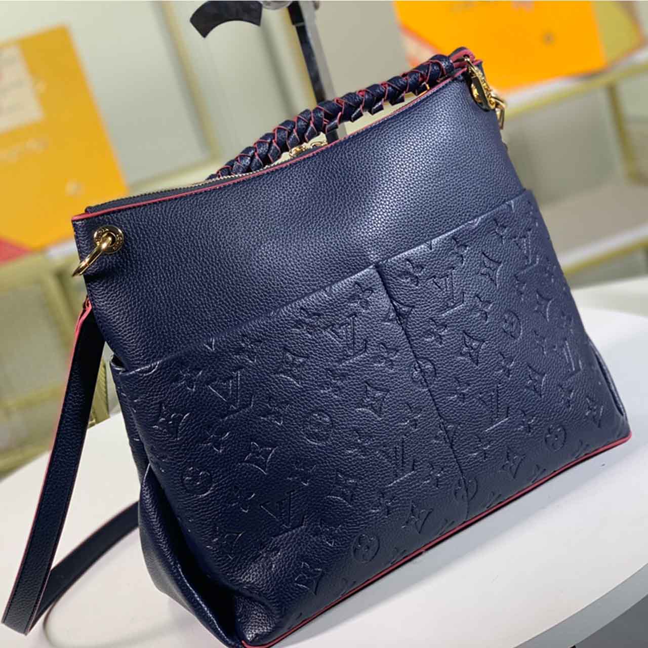 Replica Louis Vuitton Maida Hobo M45522 Black/White/Grey/Blue