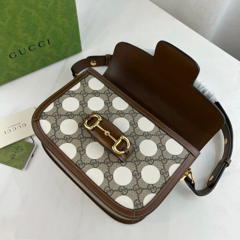 Replica Gucci Horsebit 1955 Shoulder Bag With Geometric Print 602204