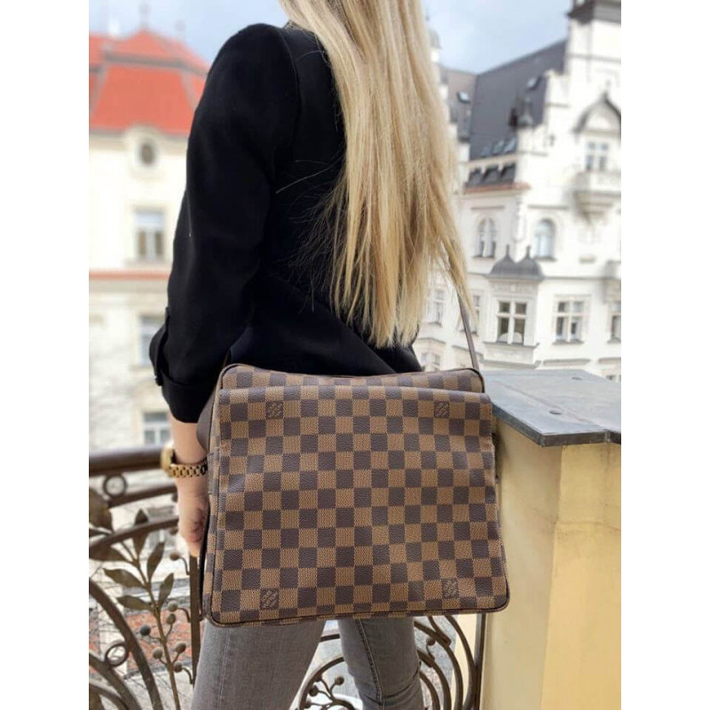 Replica Louis Vuitton Damier Ebene Naviglio Messenger Bag N45255