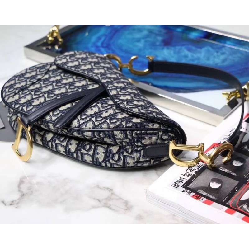 Replica Christian Dior Oblique Saddle Bag M0446