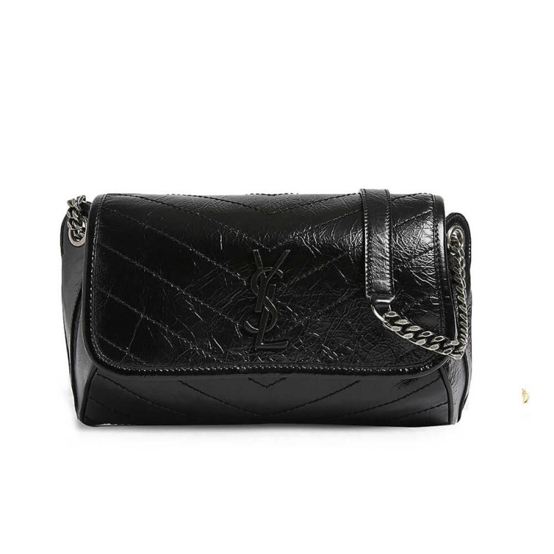 Replica Saint Laurent Niki Body Bag In Crinkled Vintage Leather 577124