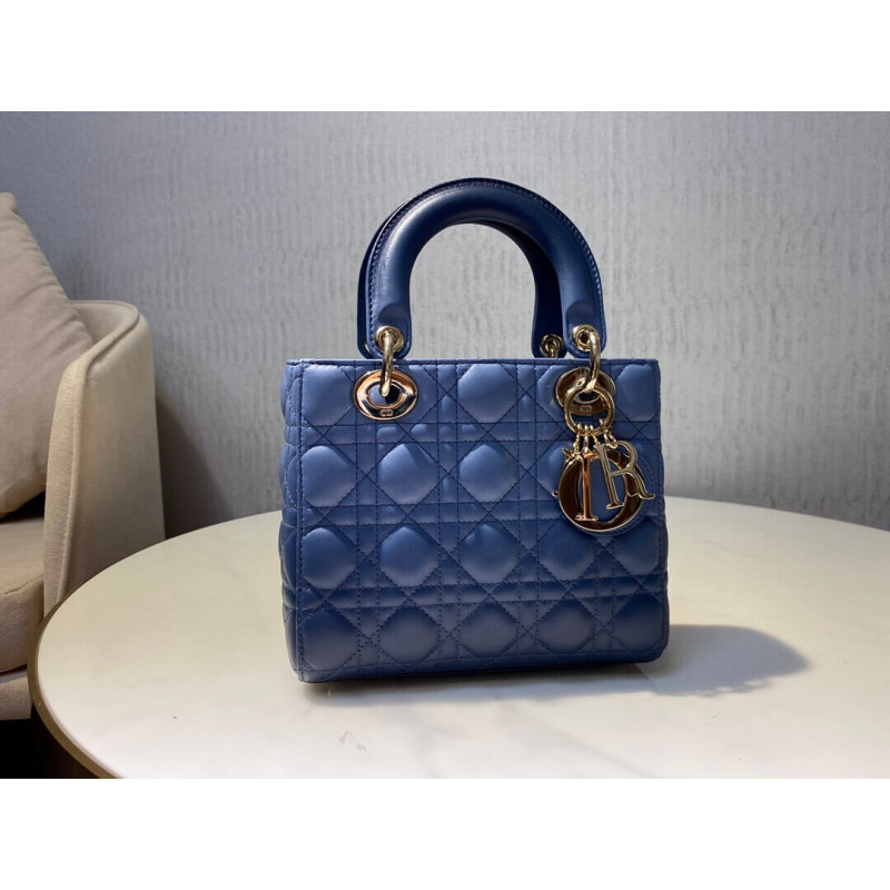 Replica Lady Dior My Abcdior Bag In Indigo Blue Gradient Cannage Lambskin M0538