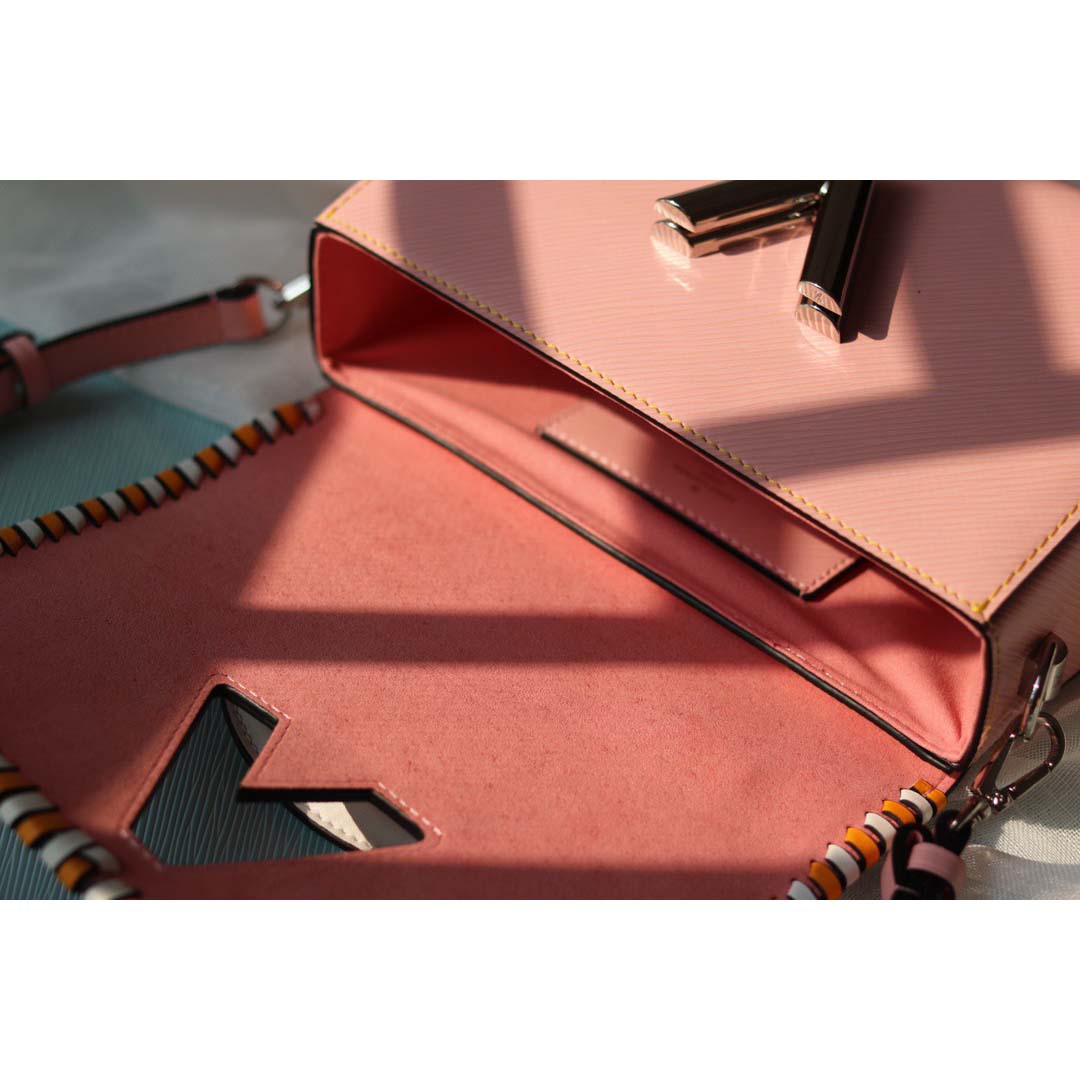 Replica Louis Vuitton Twist Mm Handbag Black/Pink/Brown