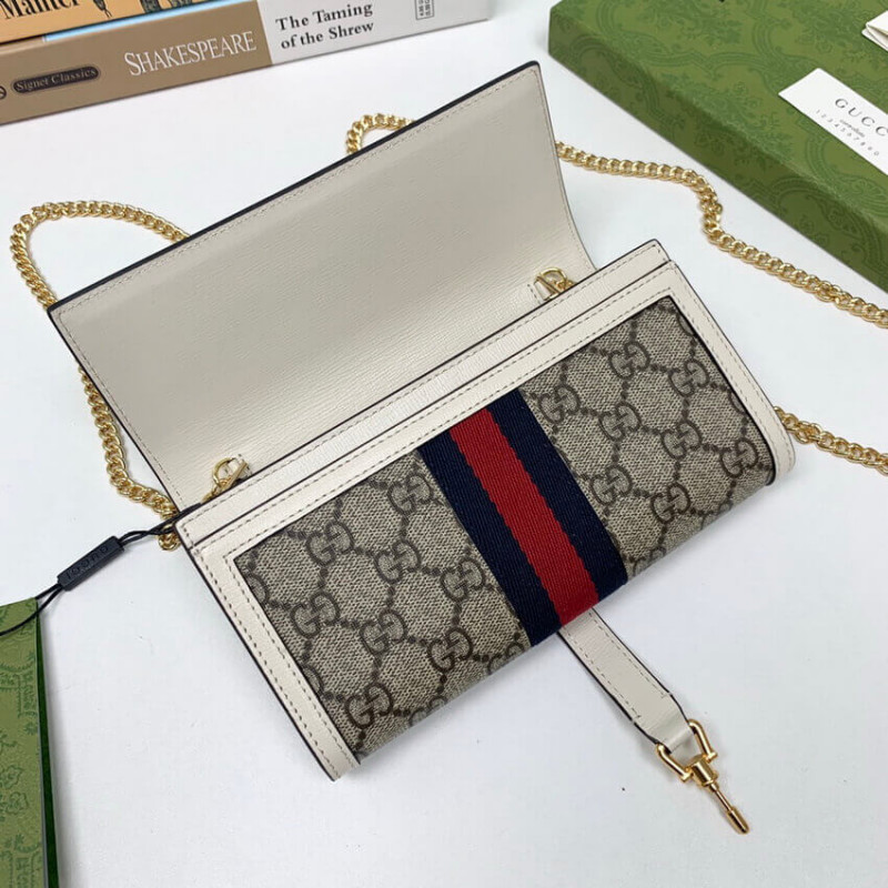Replica Gucci Jackie 1961 Chain Wallet 652681 White