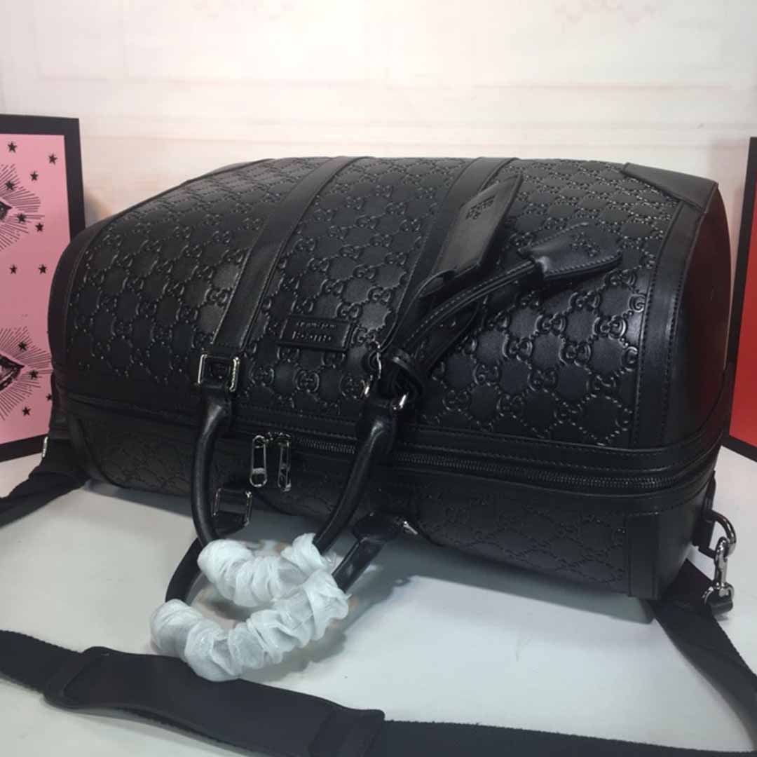 Replica Gucci Aaa-Double G Embossed Duffle Bag 625768 Black/Red