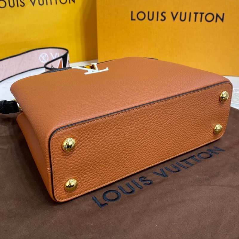 Replica Louis Vuitton Capucines Bb M59266 Gold/Noir