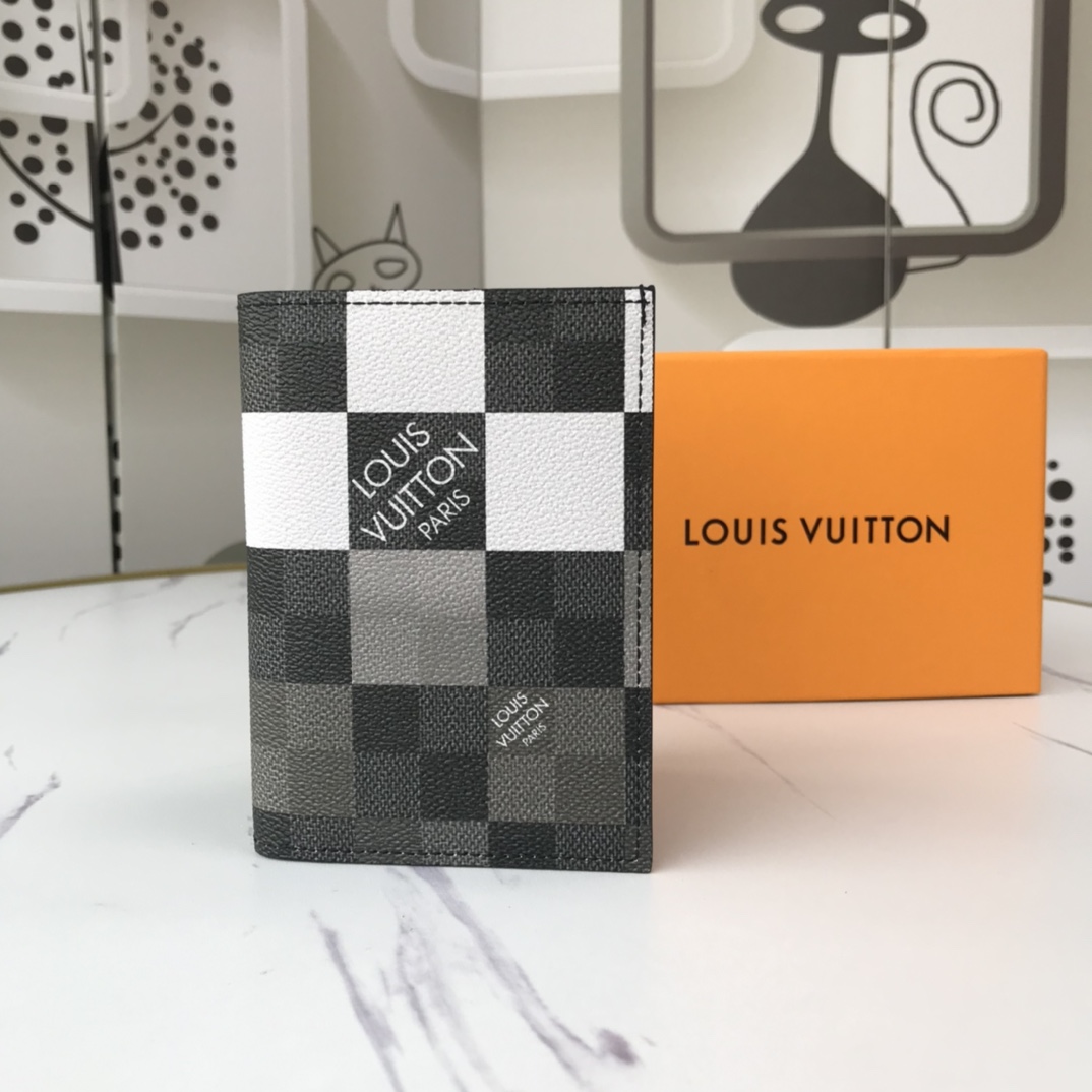 Replica Louis Vuitton Passport Cover N60410 White/Blue/Orange