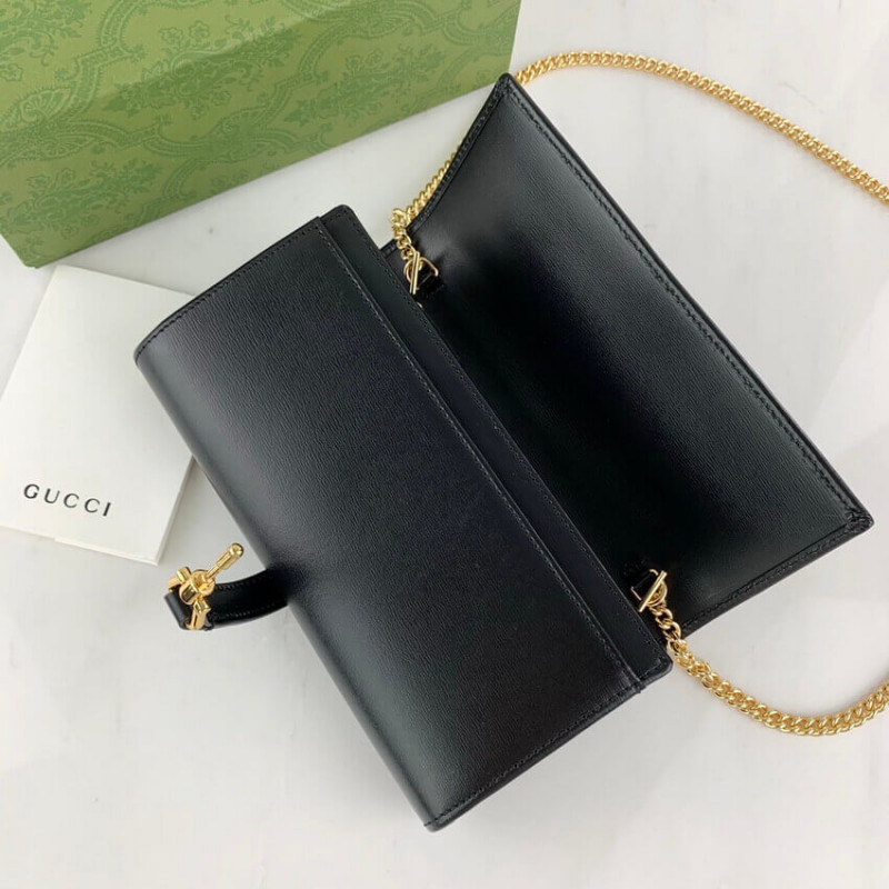 Replica Gucci Jackie 1961 Calfskin Chain Wallet 652681