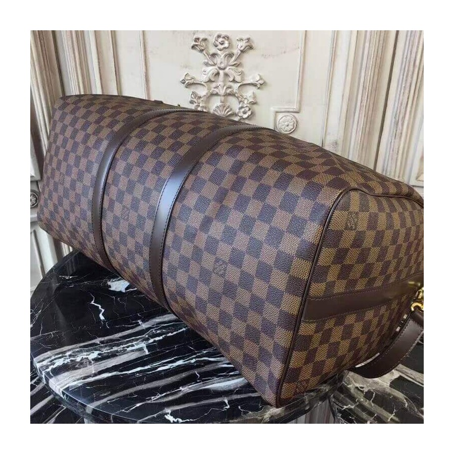 Replica Louis Vuitton Damier Ebene Canvas Keepall Bandouliere 50 N41427