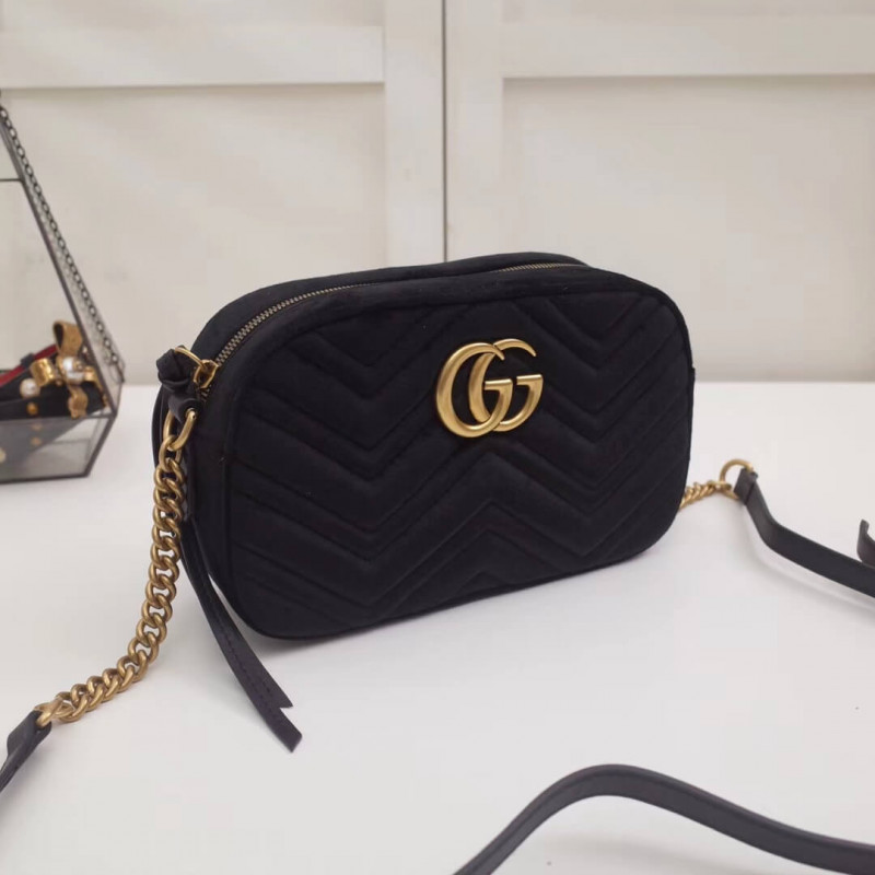 Replica Gucci Gg Marmont Velvet Small Shoulder Bag 447632