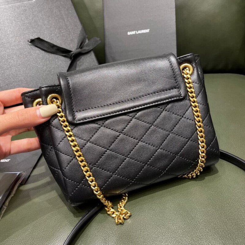 Replica Saint Laurent Nolita Mini Leather Shoulder Bag 672738 Black