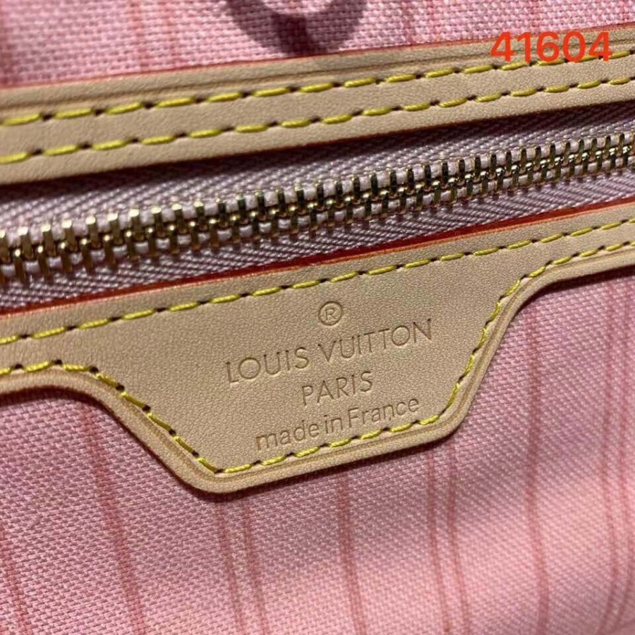 Replica Louis Vuitton Damier Azur Canvas Neverfull Gm N41604 Pink