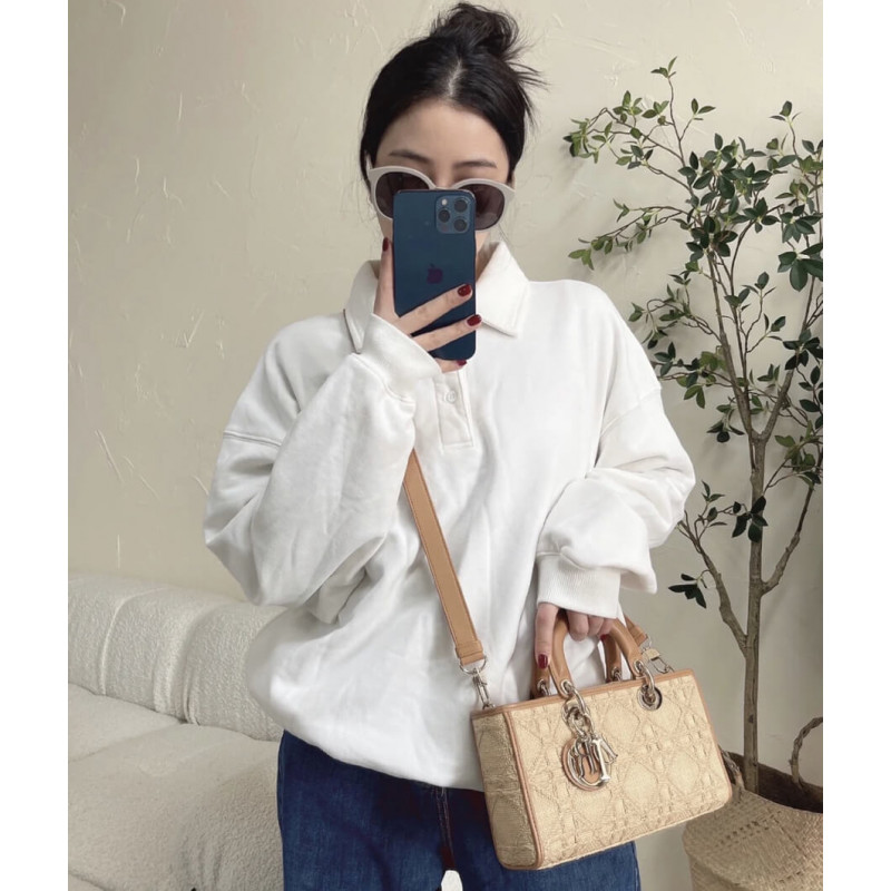 Replica Christian Dior Lady D-Joy Bag Natural Cannage Raffia M05400