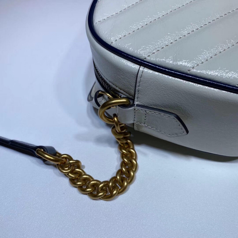Replica Gucci Gg Marmont Small Shoulder Bag 447632 White
