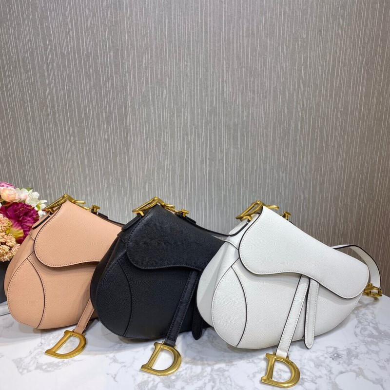 Replica Christian Dior Saddle Bag In Grained Calfskin M0446
