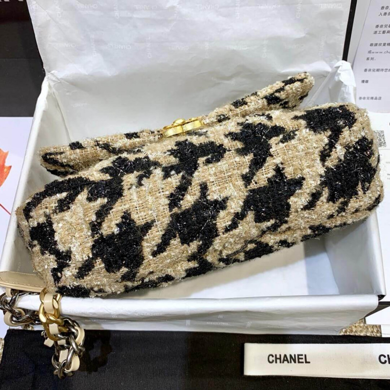 Replica Chanel 19 Tweed Maxi Flap Bag As1160