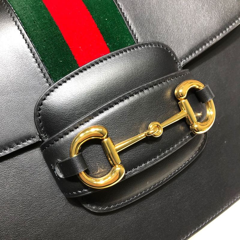 Replica Gucci Horsebit 1955 Python Small Shoulder Bag 602204 Black