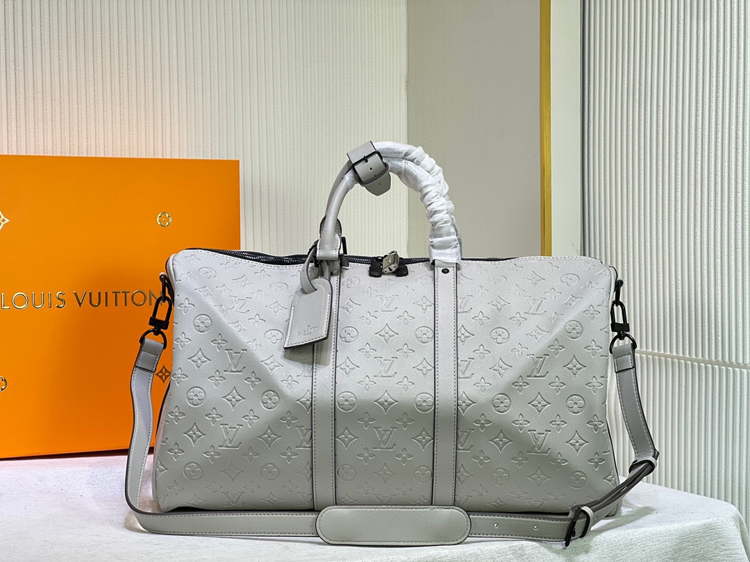 Replica Louis Vuitton Keepall Bandouliere 50- Silver