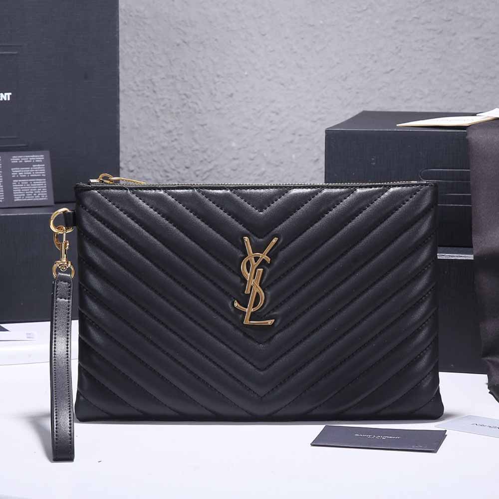 Replica Ysl Monogram Tablet Pouch In Matelasse Leather 1850