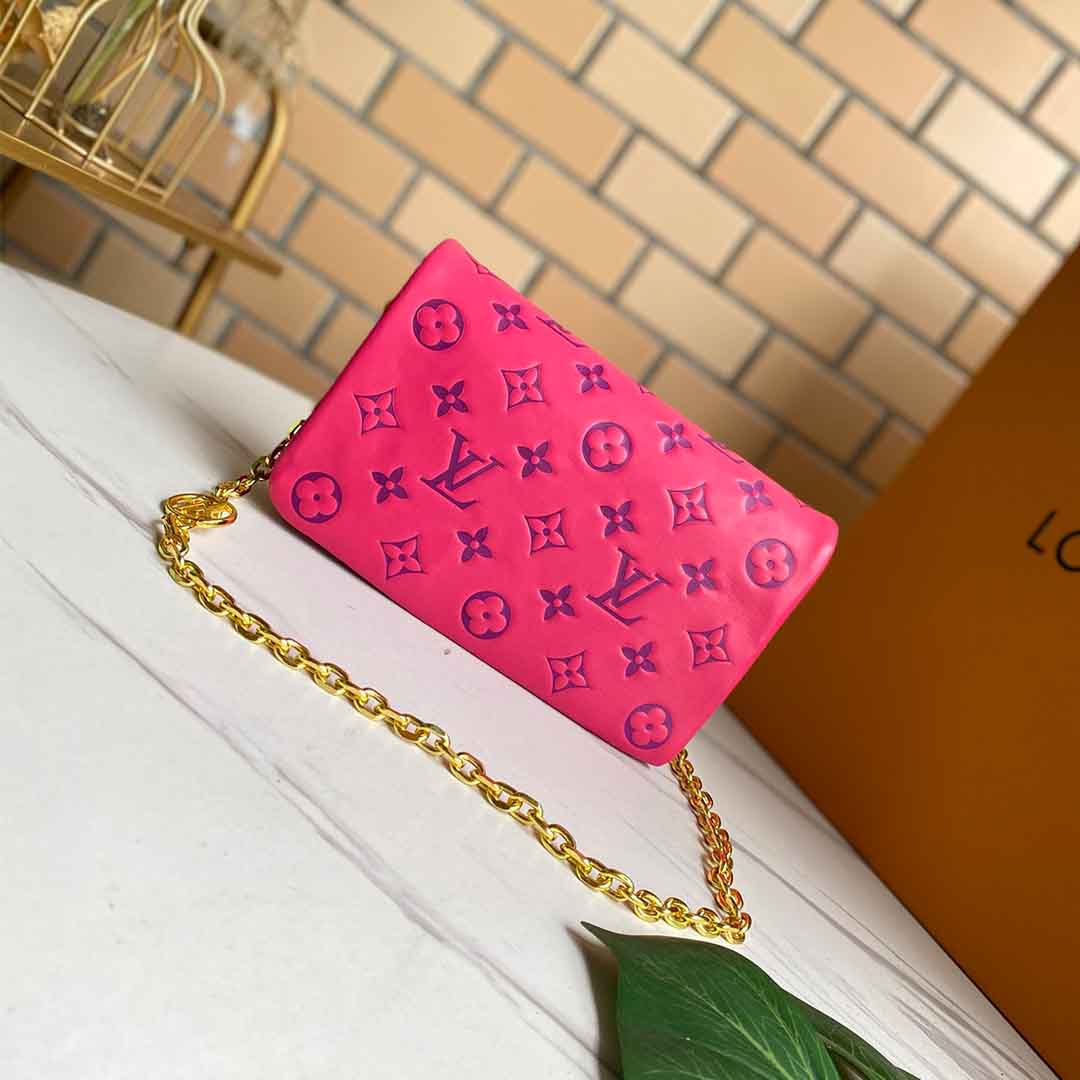Replica Louis Vuitton Pochette Coussin M80742 Black/Blue/Rose