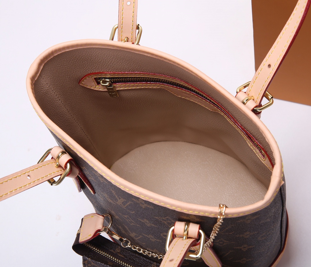Replica Louis Vuitton Monogram Bucket Pm Tote Bag With Wallet M42238