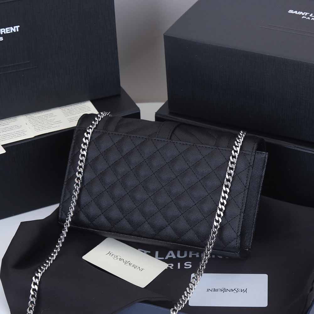 Replica Ysl Envelope Small Bag Embossed Leather 1754