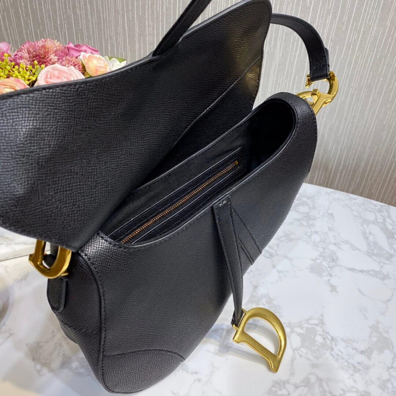 Replica Christian Dior Saddle Bag In Grained Calfskin M0446