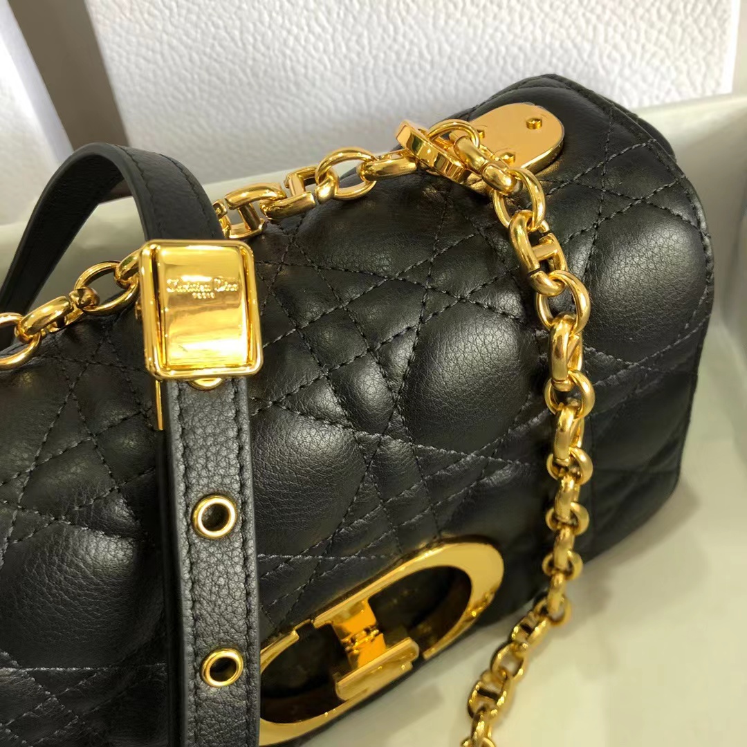 Replica Dior Large Caro Bag In Supple Cannage Calfskin M9243