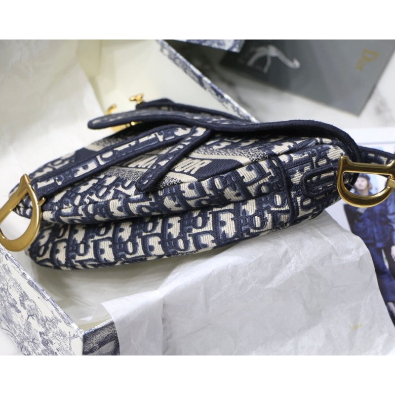 Replica Christian Dior Saddle Denim Canvas Bag M0446