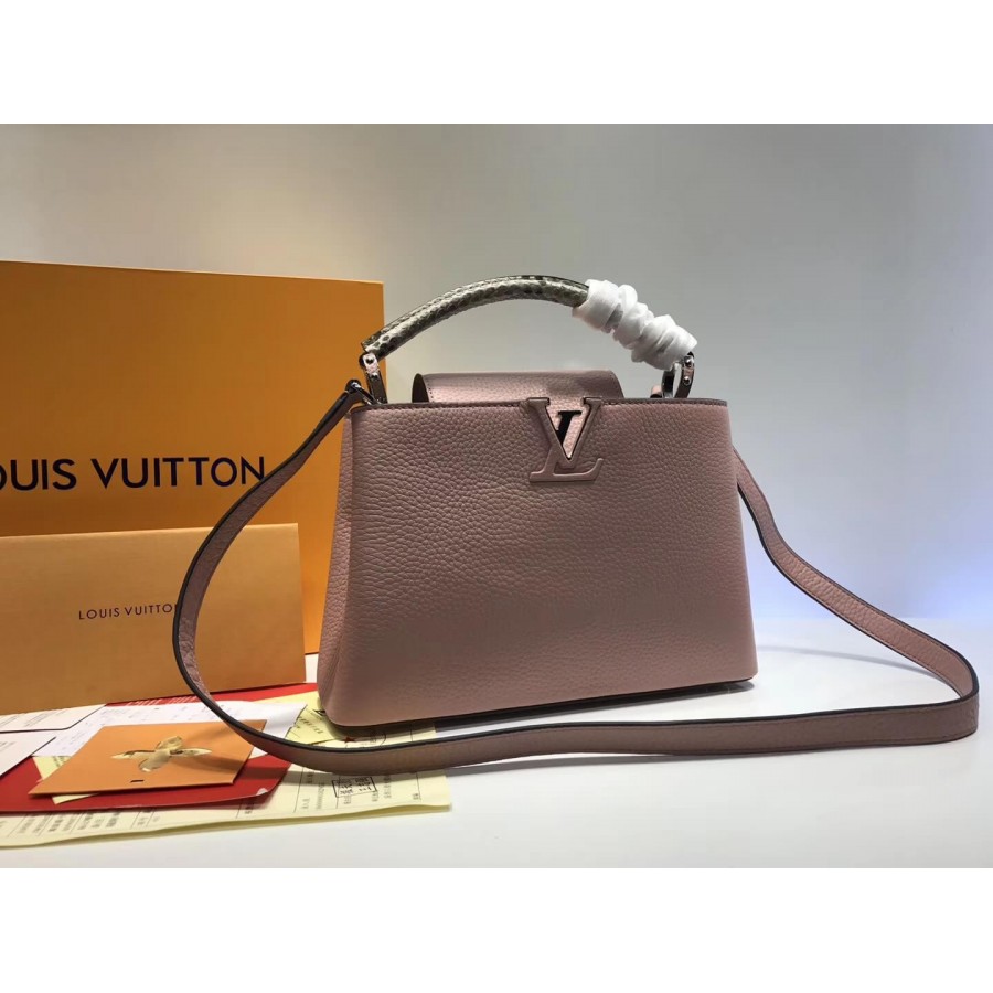 Replica Louis Vuitton Taurillon Leather And Python Capucines Bb N92039