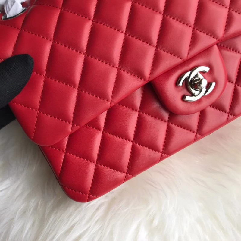 Replica Chanel 1112 Red Medium Size 2.55 Lambskin Leather Flap Bag