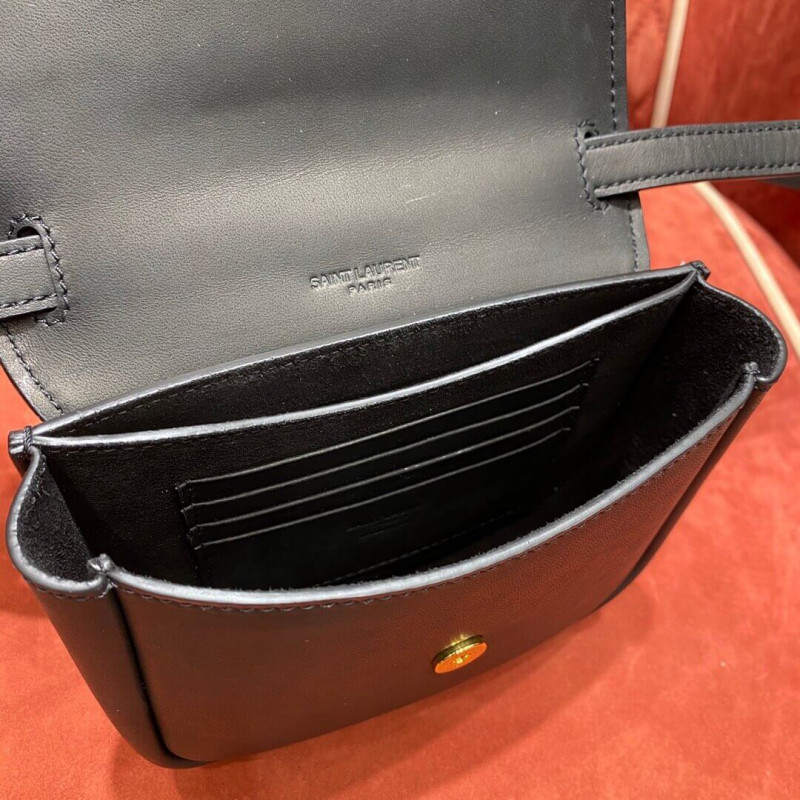 Replica Saint Laurent Kaia Ysl-Plaque Mini Leather Satchel 623097