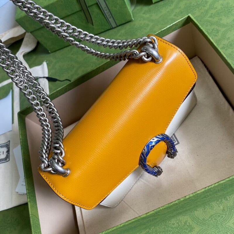 Replica Gucci Dionysus Mini Bag 421970 Orange White Leather