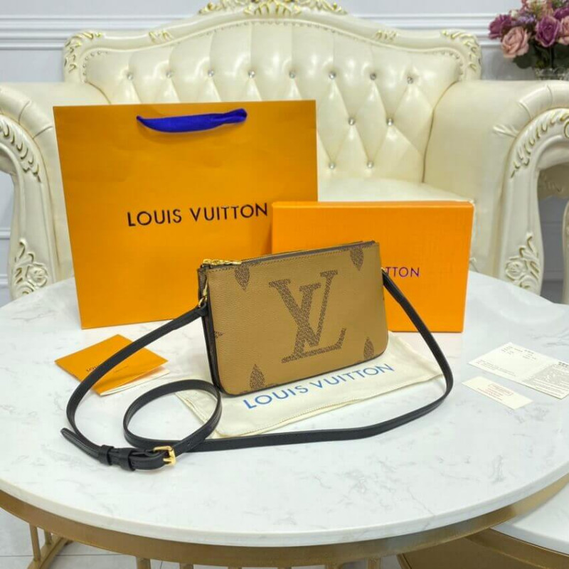 Replica Louis Vuitton Monogram Double Zip Pochette M69203
