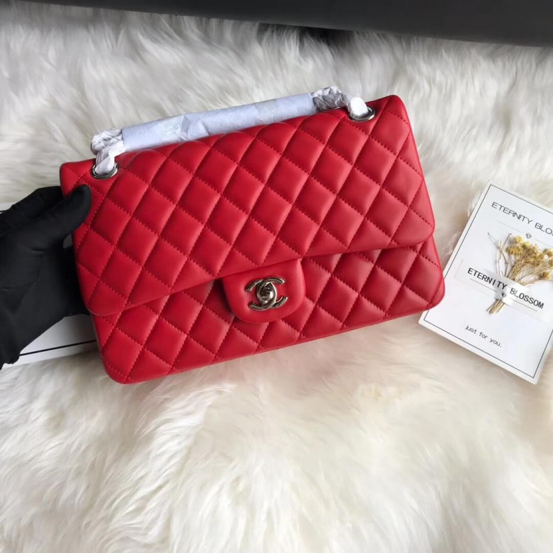 Replica Chanel 1112 Red Medium Size 2.55 Lambskin Leather Flap Bag